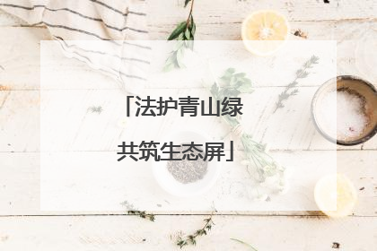 法护青山绿 共筑生态屏