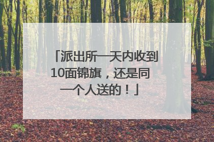 派出所一天内收到10面锦旗，还是同一个人送的！
