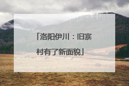 洛阳伊川：旧寨村有了新面貌