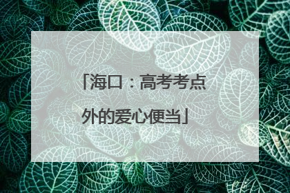 海口：高考考点外的爱心便当