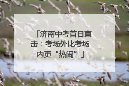 济南中考首日直击：考场外比考场内更“热闹”