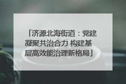 济源北海街道：党建凝聚共治合力 构建基层高效能治理新格局