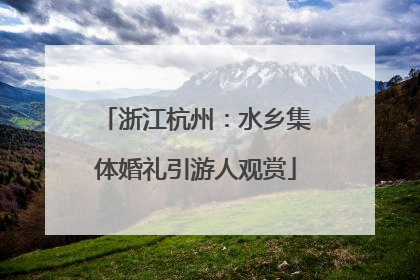浙江杭州：水乡集体婚礼引游人观赏
