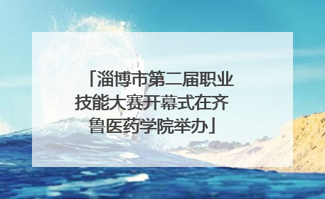 淄博市第二届职业技能大赛开幕式在齐鲁医药学院举办