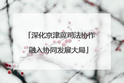深化京津冀司法协作 融入协同发展大局