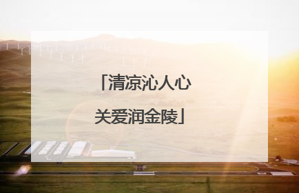 清凉沁人心 关爱润金陵