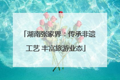 湖南张家界：传承非遗工艺 丰富旅游业态
