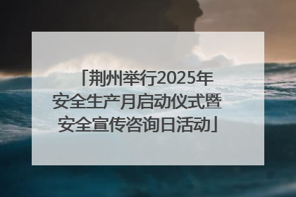 荆州举行2025年安全生产月启动仪式暨安全宣传咨询日活动