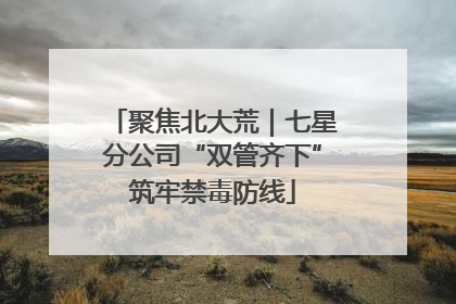 聚焦北大荒｜七星分公司“双管齐下”筑牢禁毒防线