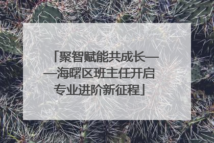 聚智赋能共成长——海曙区班主任开启专业进阶新征程
