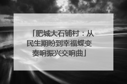 肥城大石铺村：从民生期盼到幸福蝶变奏响振兴交响曲