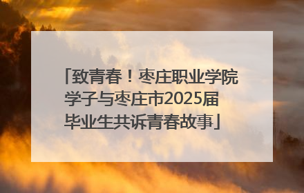 致青春！枣庄职业学院学子与枣庄市2025届毕业生共诉青春故事