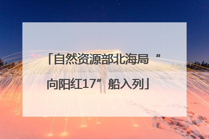 自然资源部北海局“向阳红17”船入列