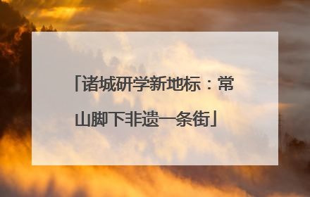 诸城研学新地标：常山脚下非遗一条街