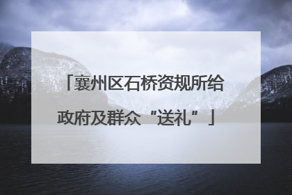 襄州区石桥资规所给政府及群众“送礼”