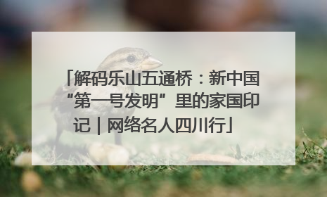 解码乐山五通桥：新中国“第一号发明”里的家国印记｜网络名人四川行