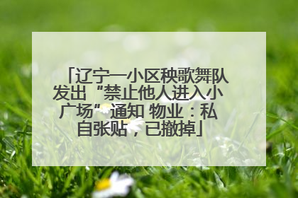 辽宁一小区秧歌舞队发出“禁止他人进入小广场”通知 物业：私自张贴，已撤掉