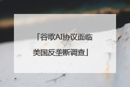 谷歌AI协议面临美国反垄断调查