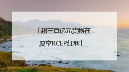 超三百亿元货物在厦享RCEP红利