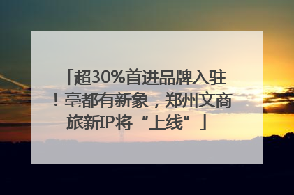 超30%首进品牌入驻！亳都有新象，郑州文商旅新IP将“上线”