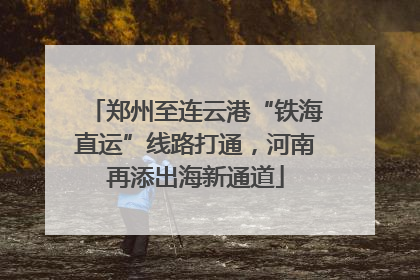 郑州至连云港“铁海直运”线路打通，河南再添出海新通道