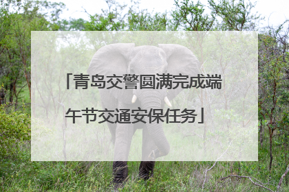 青岛交警圆满完成端午节交通安保任务