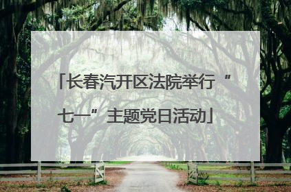 长春汽开区法院举行“七一”主题党日活动