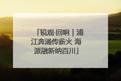 镜观·回响｜浦江奔涌传薪火 海派融新纳百川