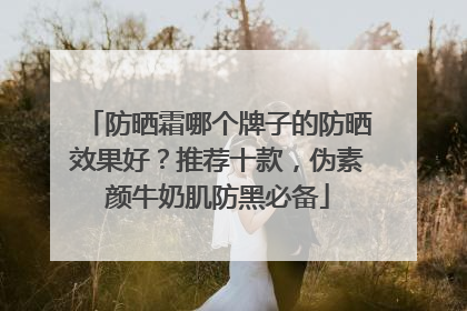 防晒霜哪个牌子的防晒效果好？推荐十款，伪素颜牛奶肌防黑必备