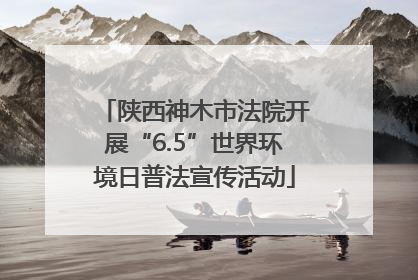 陕西神木市法院开展“6.5”世界环境日普法宣传活动