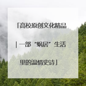高校原创文化精品｜一部“蜗居”生活里的温情史诗