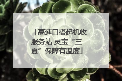 高速口搭起机收服务站 灵宝“三夏”保障有温度