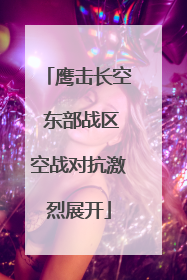 鹰击长空 东部战区空战对抗激烈展开