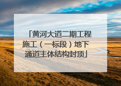 黄河大道二期工程施工（一标段）地下通道主体结构封顶