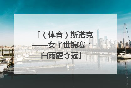 （体育）斯诺克——女子世锦赛：白雨露夺冠