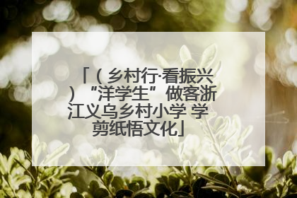 （乡村行·看振兴）“洋学生”做客浙江义乌乡村小学 学剪纸悟文化
