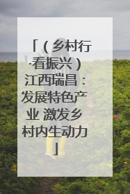 （乡村行·看振兴）江西瑞昌：发展特色产业 激发乡村内生动力