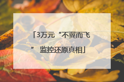 3万元“不翼而飞” 监控还原真相