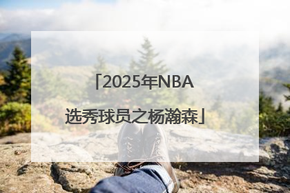 2025年NBA选秀球员之杨瀚森
