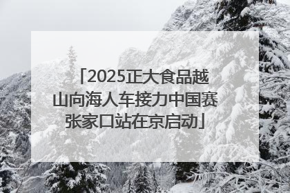 2025正大食品越山向海人车接力中国赛张家口站在京启动