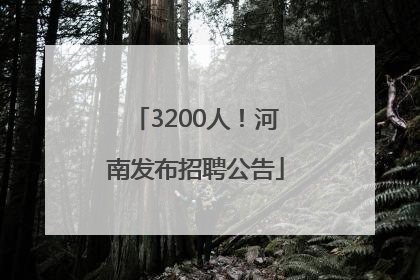 3200人！河南发布招聘公告